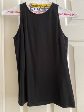 Ann Taylor Black Sleeveless Dressy Tank Top, Size 2